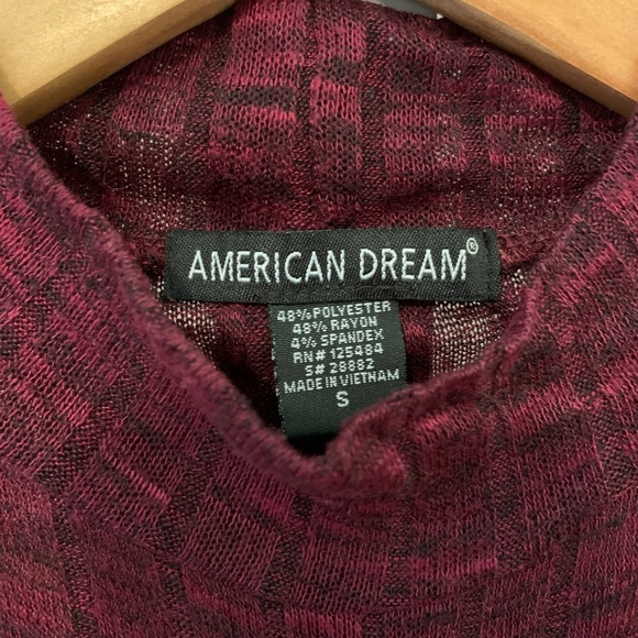 ☀️ 4/$25 AMERICAN DREAM | Burgundy Long-Sleeve - Picture 2 of 3